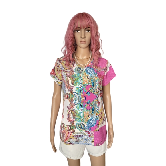 NORM THOMPSON BEAUTIFUL WOMEN'S BLOUSE SIZE SMALL Multicolored - Picture 10 of 17